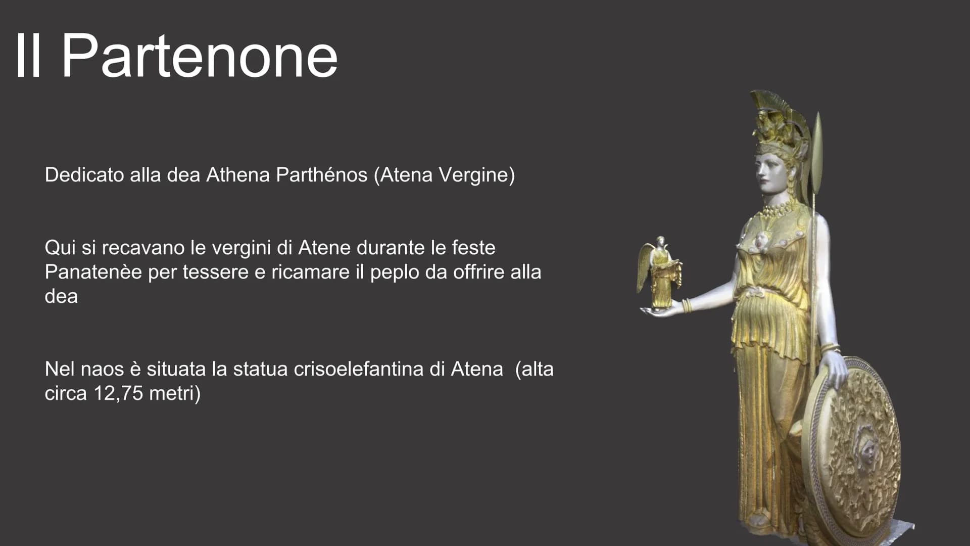 Il Partenone II Partenone
Nel 447 a.C. ad Atene,
Ictino e Callicrate, sotto la
supervisione di Fidia,
iniziano la sua costruzione
seguendo e