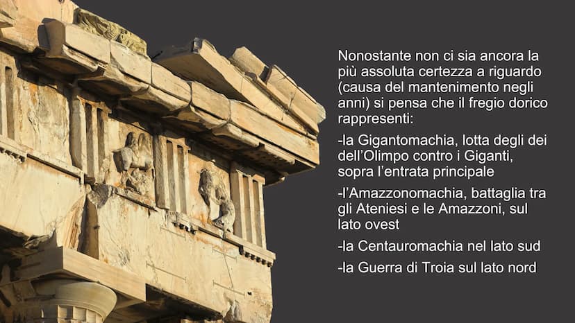 Il Partenone II Partenone
Nel 447 a.C. ad Atene,
Ictino e Callicrate, sotto la
supervisione di Fidia,
iniziano la sua costruzione
seguendo e