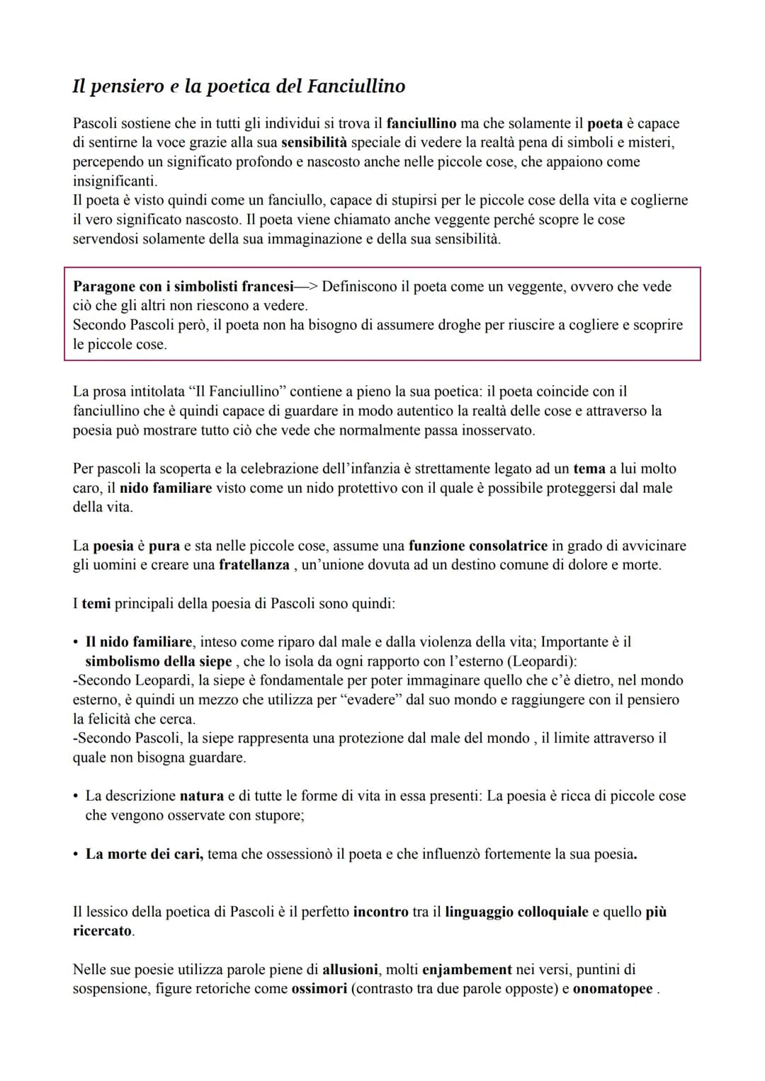 Giovanni Pascoli
La Vita
Pascoli è stato un poeta, un accademico e critico letterario italiano della fine dell'800 in Italia.
Insieme a D'An