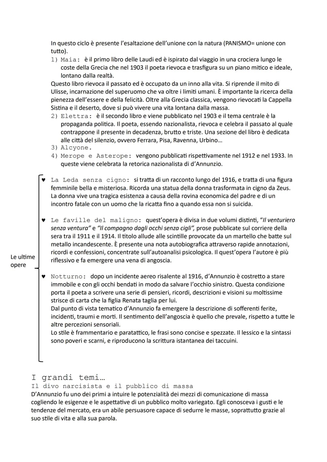GABRIELE D'ANNUNZIO
La vita...
Gabriele D'annunzio appartiene sia al decadentismo che all'estetismo, perché entrambi i
movimenti esaltano l'