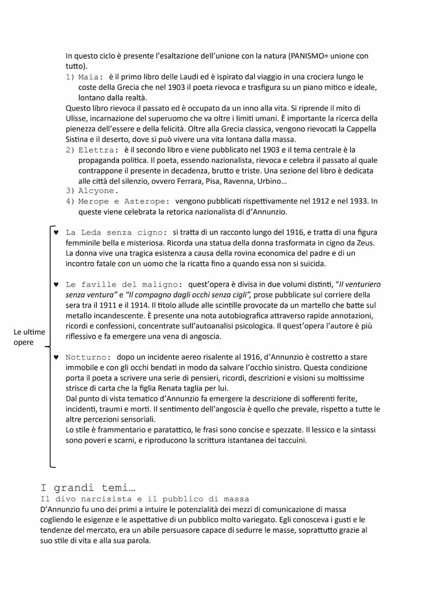 GABRIELE D'ANNUNZIO
La vita...
Gabriele D'annunzio appartiene sia al decadentismo che all'estetismo, perché entrambi i
movimenti esaltano l'