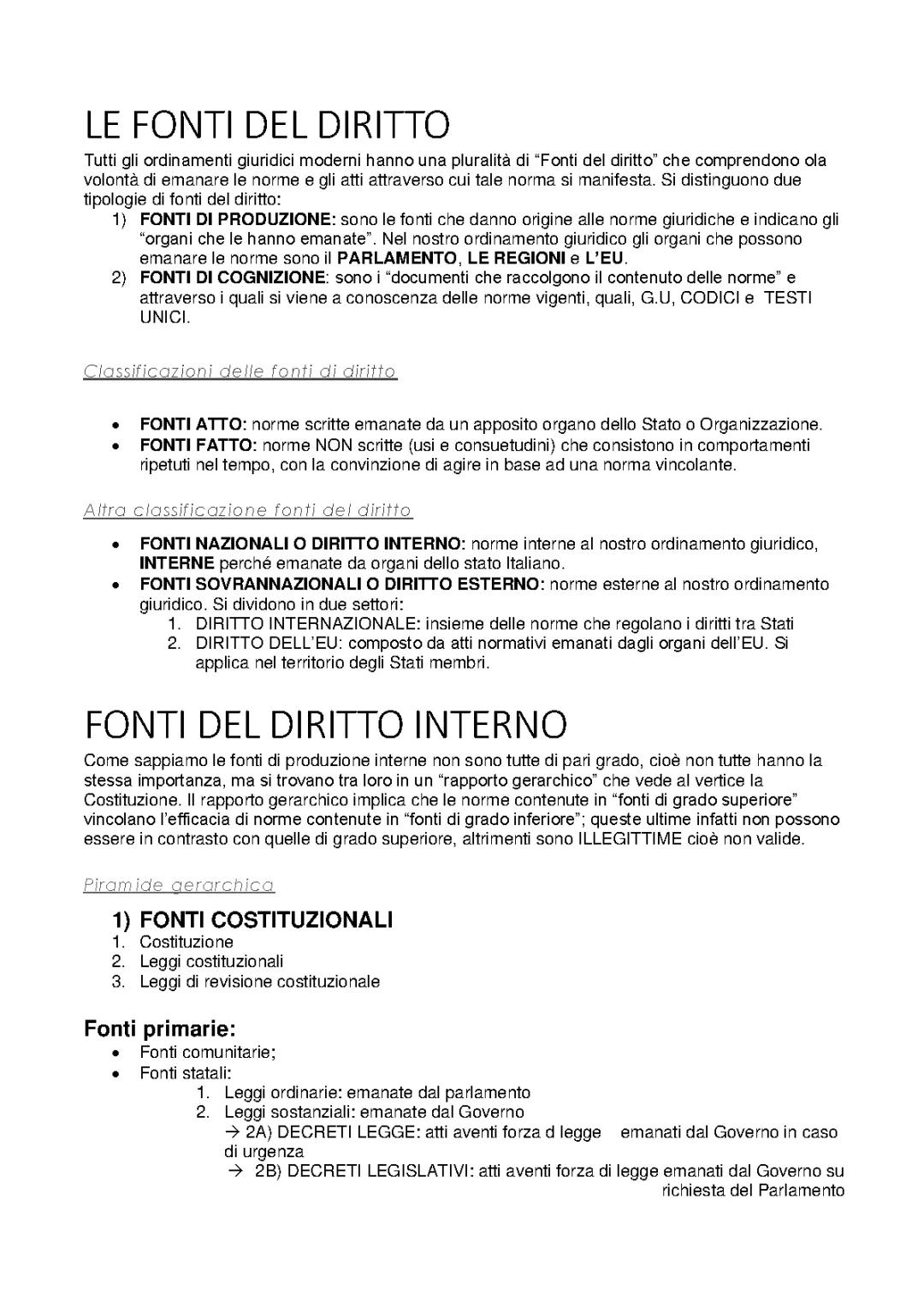Fonti del diritto_unione europea_
