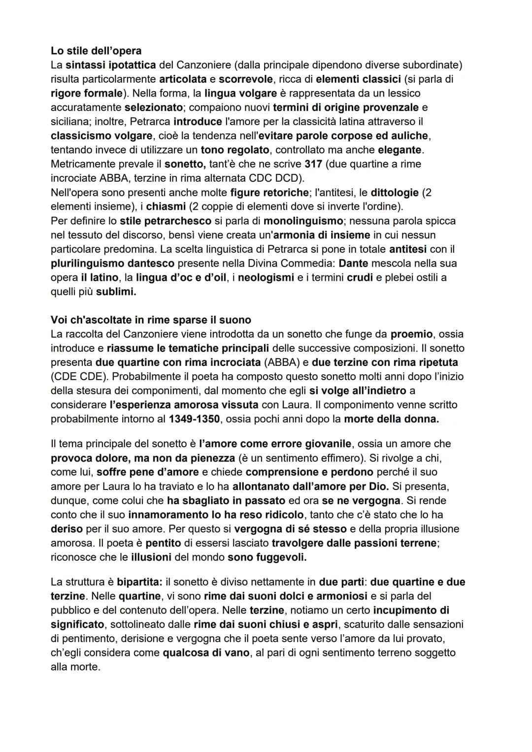Il Canzoniere (1336-1374)
Il Canzoniere è una raccolta di composizioni scritte in volgare dedicati a Laura, che
nelle opere di Petrarca è ra