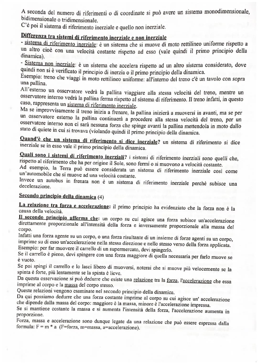 I principi della dinamica Pag. 284 a 298 - "Materiale didattico" -
Le cause del moto (1)
La dinamica: è la parte della fisica che studia le 