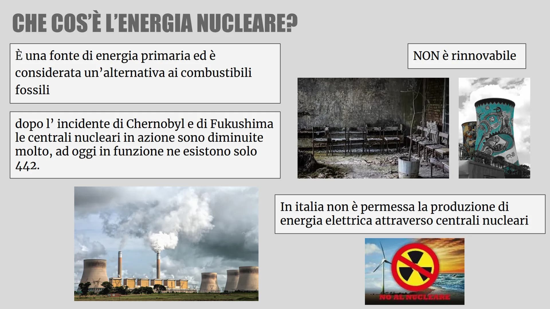 L'ENERGIA NUCLEARE
H CHE COS'È L'ENERGIA NUCLEARE?
È una fonte di energia primaria ed è
considerata un'alternativa ai combustibili
fossili
d