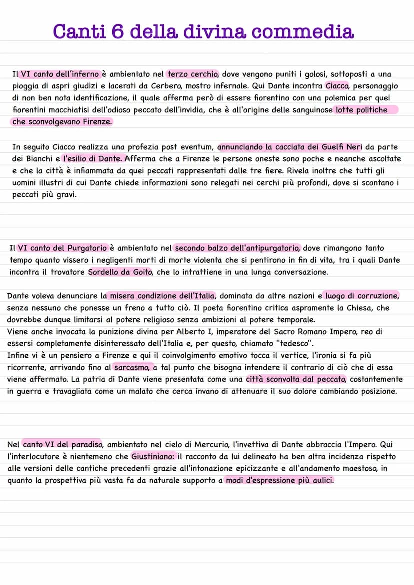 canto 6 del Paradiso
Il canto 6 si svolge nel cielo di mercurio (II cielo),in cui si trovano le anime che hanno operato bene
per ottenere gl