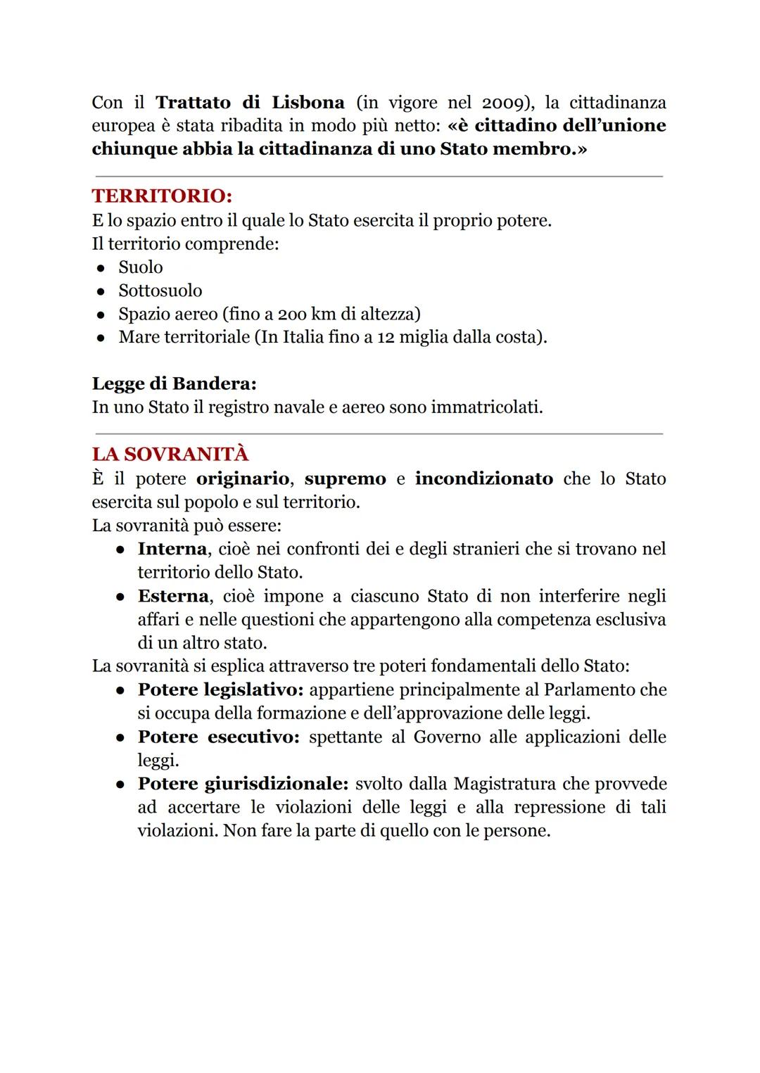 LO STATO E I SUOI ELEMENTI
STATO:
E' un organizzazione socio-politica che esercita la propria sovranità su un
popolo stanziato su un certo t