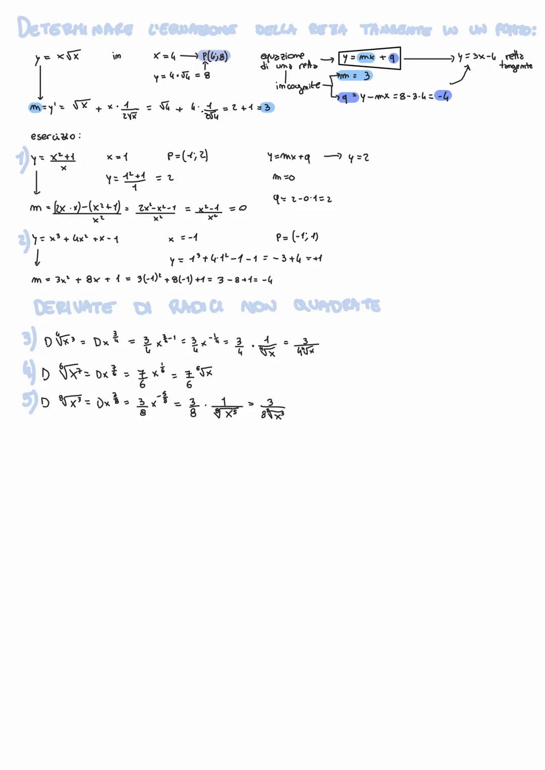 TADELLA DELLE DERIVATE
derivate semplici: derivate composte:

$Y = K$
$Y' = 0$

$y = x$
$Y' = 1$

$4 = \sqrt{x}$
$Y' = \frac{1}{2\sqrt{x}}$
