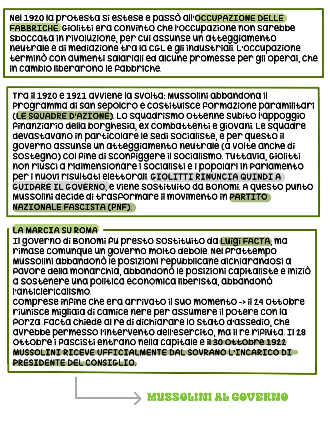 L'Italia tra le due guerre:
IL FASCISMO
→
Dopo la conferenza di versailles del 1919 il Patto di Londra, secondo
cui l'Italia avrebbe dovuto 