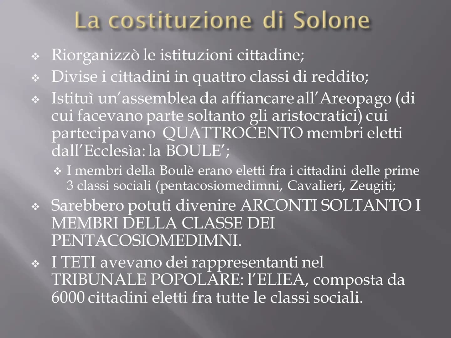 ATENE
*Di etnia Ionica;
*Poche fonti storiche
sulle origini;
❖Il territorio sarebbe
stato suddiviso in 12
villaggi (uniti
successivamente da