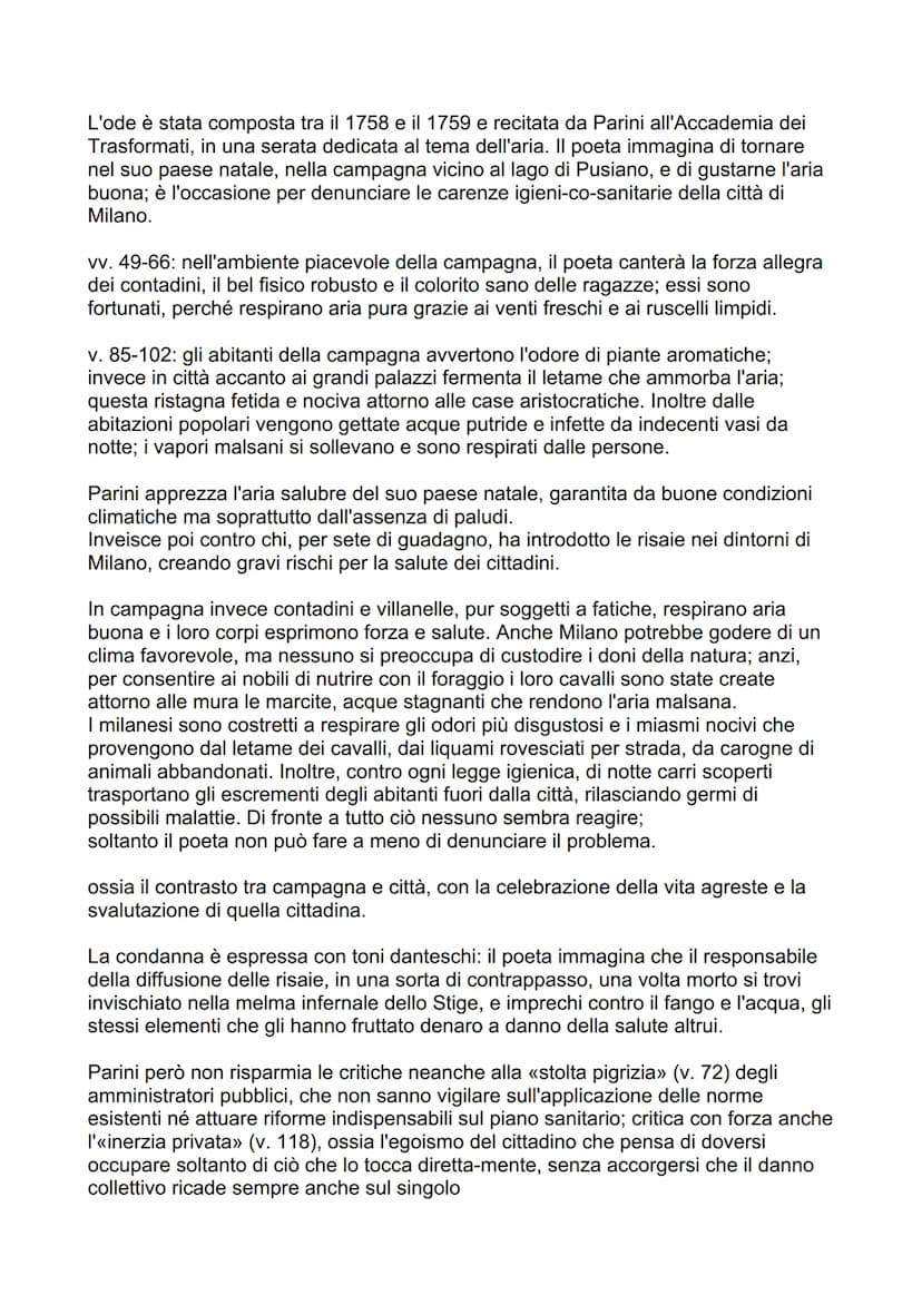 PARINI
LA VITA
Uno scrittore di umili origini, Giuseppe Parino (che muterà poi il cognome) nasce
nel 1729 a Bosisio, nel territorio allora d