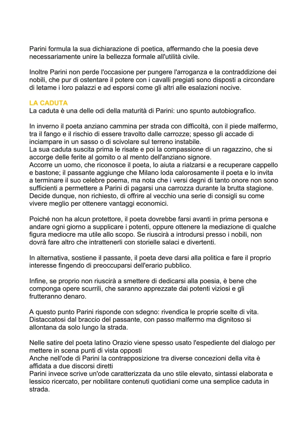 PARINI
LA VITA
Uno scrittore di umili origini, Giuseppe Parino (che muterà poi il cognome) nasce
nel 1729 a Bosisio, nel territorio allora d