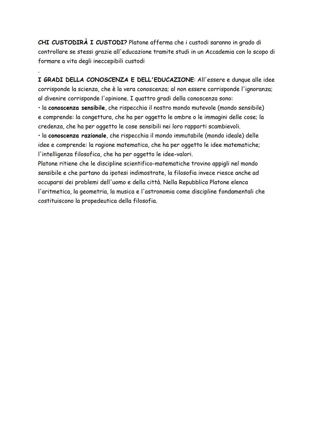 LO STATO IDEALE SECONDO PLATONE NELLA "REPUBBLICA"
Il concetto centrale della Repubblica è una comunità perfetta, in cui ognuno trova la sua