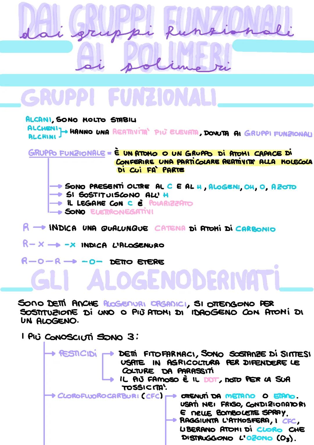 Gruppi Funzionali in Chimica Organica: PDF, Tabelle e Spiegazioni Semplici