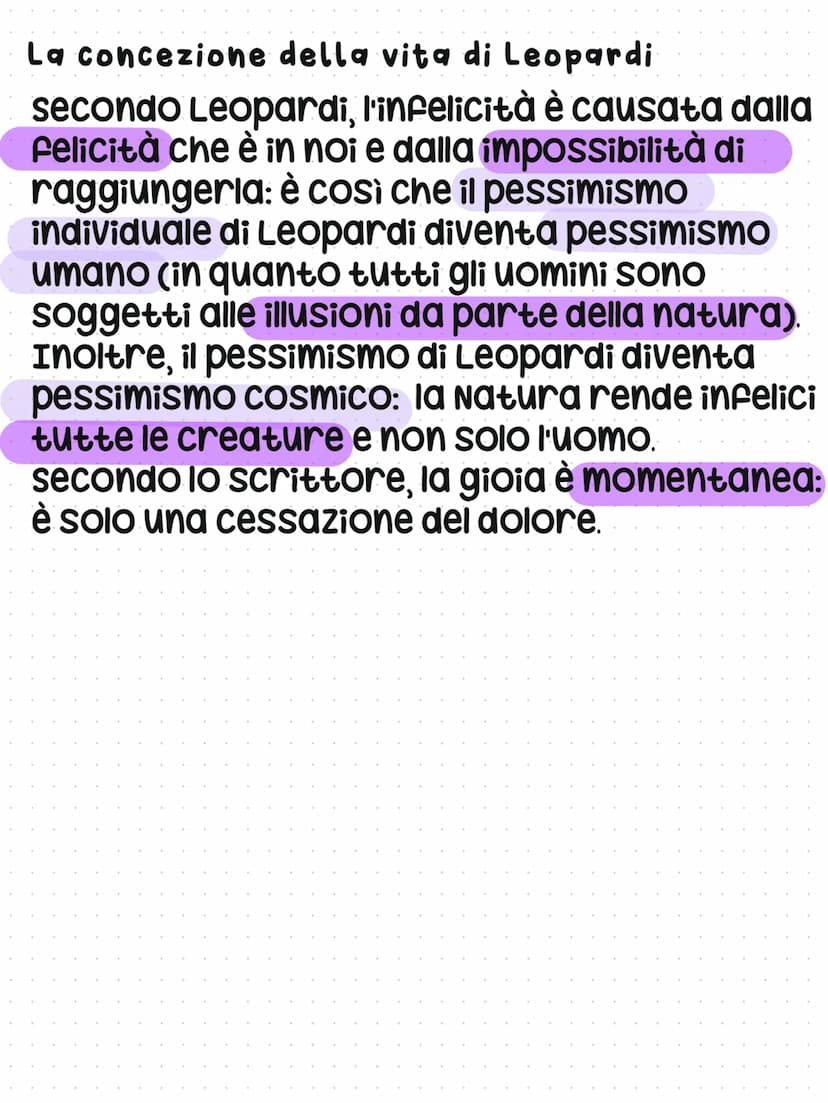 Giacomo Leopardi
La vita
Giacomo Leopardi nacque a Recanati, nelle Marche, nel
1798. Fin da piccolo, l'autore soffri molto a causa della
man