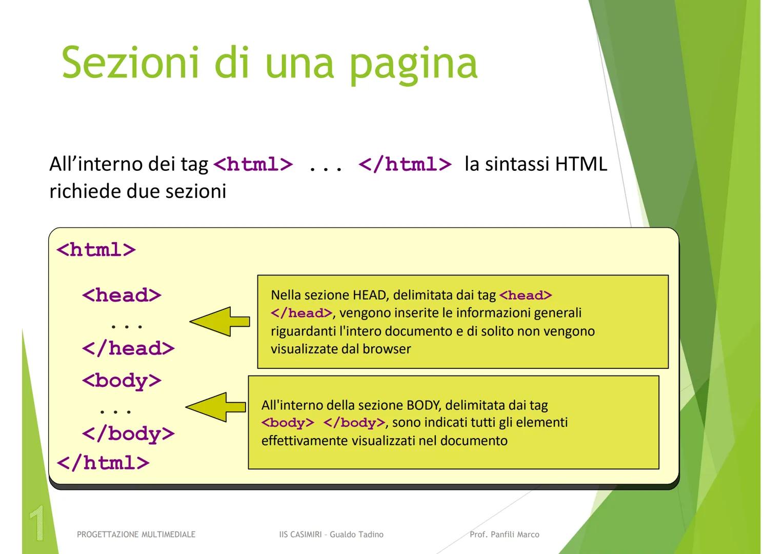 SVILUPPO DI CONTENUTI
PER IL WEB
UDA 1
IL LINGUAGGIO HTML
PROGETTAZIONE MULTIMEDIALE
IIS CASIMIRI - Gualdo Tadino
Prof. Panfili Marco Conten