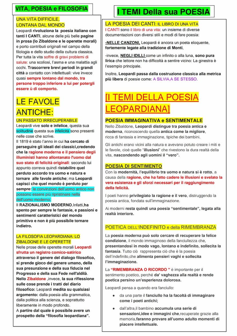 LEOPARDI
GENNAIO LA VITA E LE OPERE
Leopardi nasce il 29 giugno 1798 a Recanati
(nelle Marche), è il figlio più grande tra 5 figli e i
suoi 