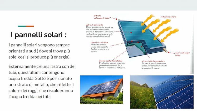 Energia solare È una fonte rinnovabile, non
inquinante e gratuita -
-
Senza il sole non
avremmo:
vento
Acqua
Crescita di fiori e piante
Comb