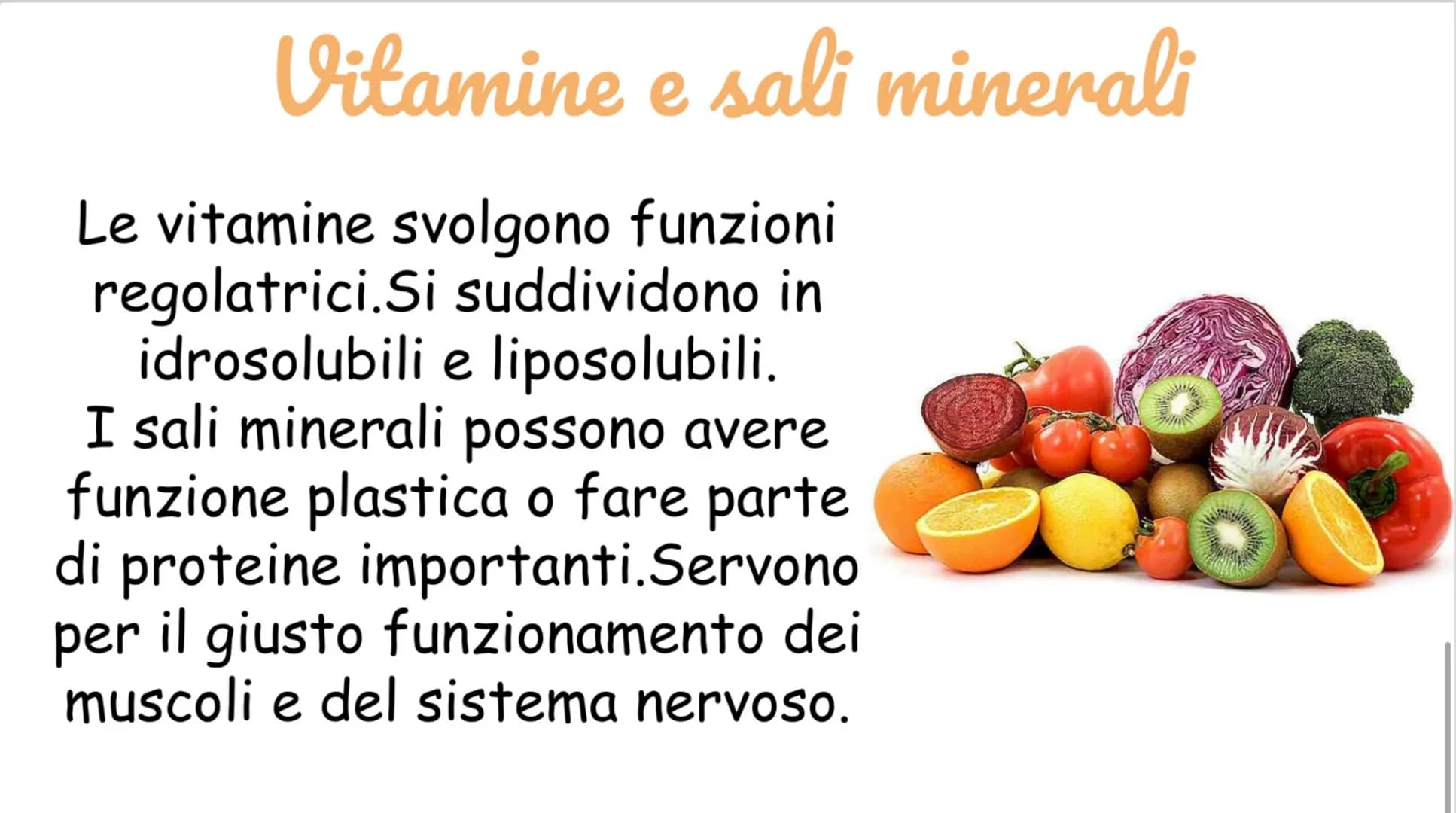 Carboidrati
Hanno funzione energetica
I più importanti sono:
Amido:contenuto negli alimenti a base
di cereali
Saccarosio: zucchero da tavola