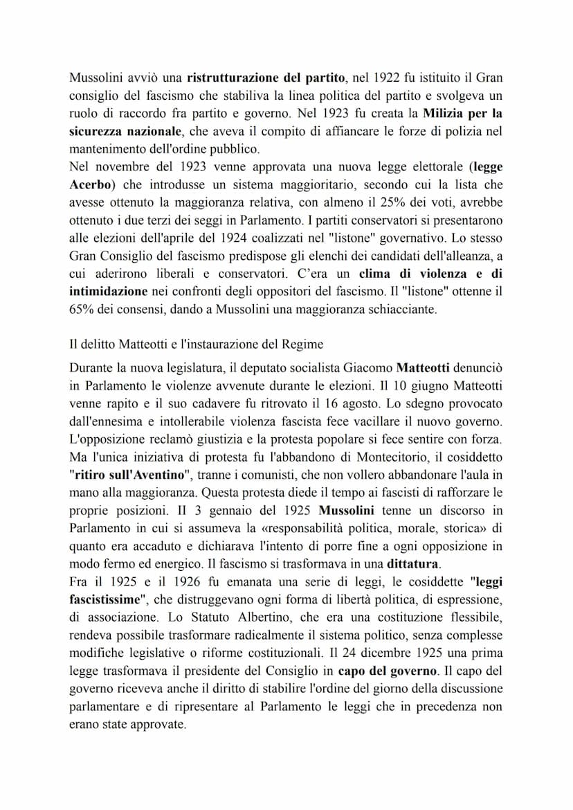 Il fascismo alla conquista del potere
L'Italia in crisi e il ritorno di Giolitti
L'italia del dopoguerra
L'Italia era vincitrice del primo c