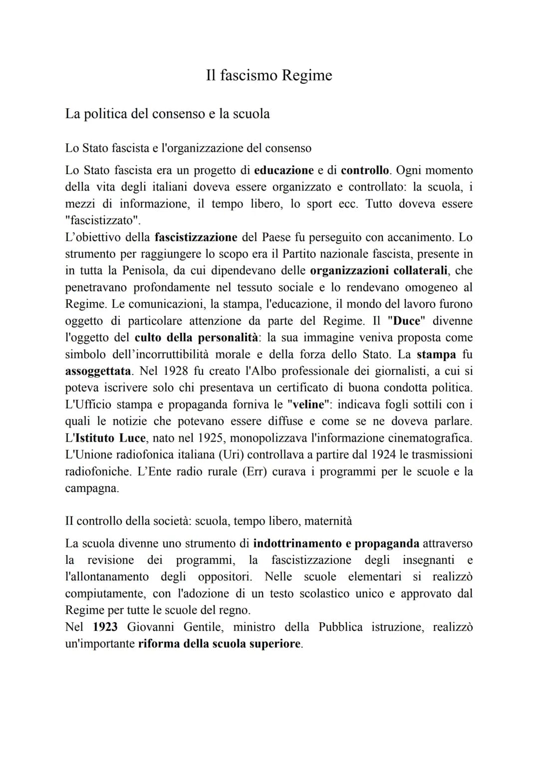 Il fascismo alla conquista del potere
L'Italia in crisi e il ritorno di Giolitti
L'italia del dopoguerra
L'Italia era vincitrice del primo c