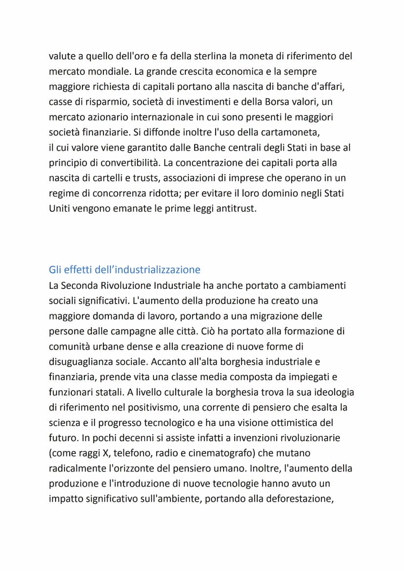 SECONDA RIVOLUZIONE INDUSTRIALE
La seconda fase dell'industrializzazione
La Seconda Rivoluzione Industriale è stata un periodo di intensi
ca