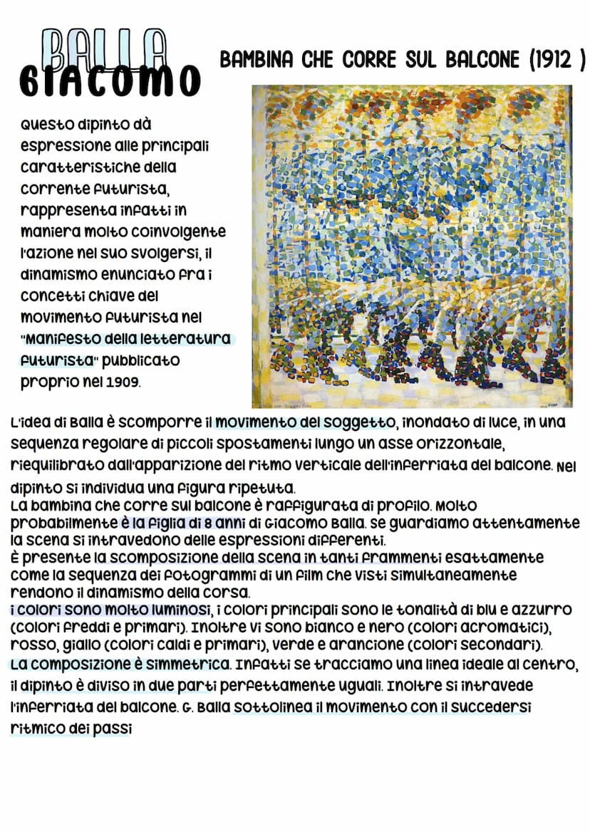 
<p>Il Futurismo, nato nel 1909 con la pubblicazione del "Manifeste du Futurisme", redatto da Filippo Tommaso Marinetti, è un movimento di a