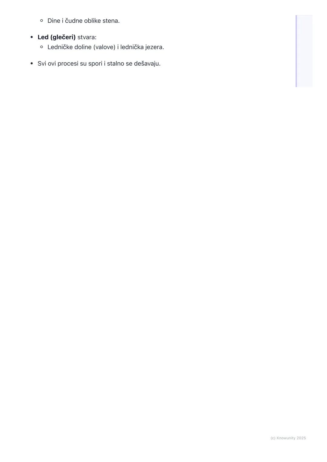 # Spoljašnje sile Zemlje

Uvod u spoljašnje sile

Spoljašnje sile deluju na površini Zemlje i menjaju reljef koji su stvorile
unutrašnje sil