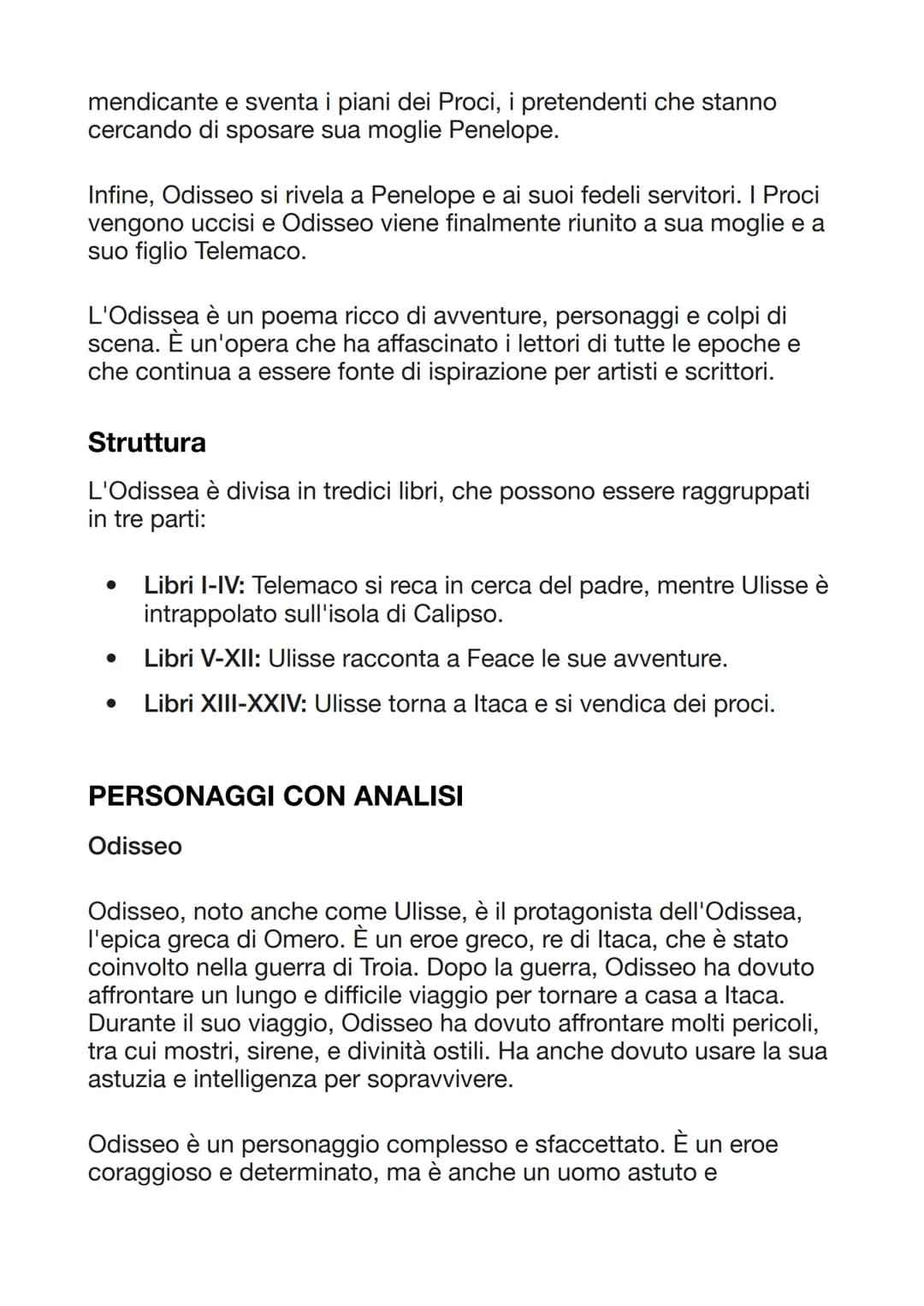 ODISSEA
L'Odissea è un poema epico in 24 libri, attribuito a Omero, che
narra del viaggio di ritorno a Itaca di Odisseo, l'ultimo a tornare 