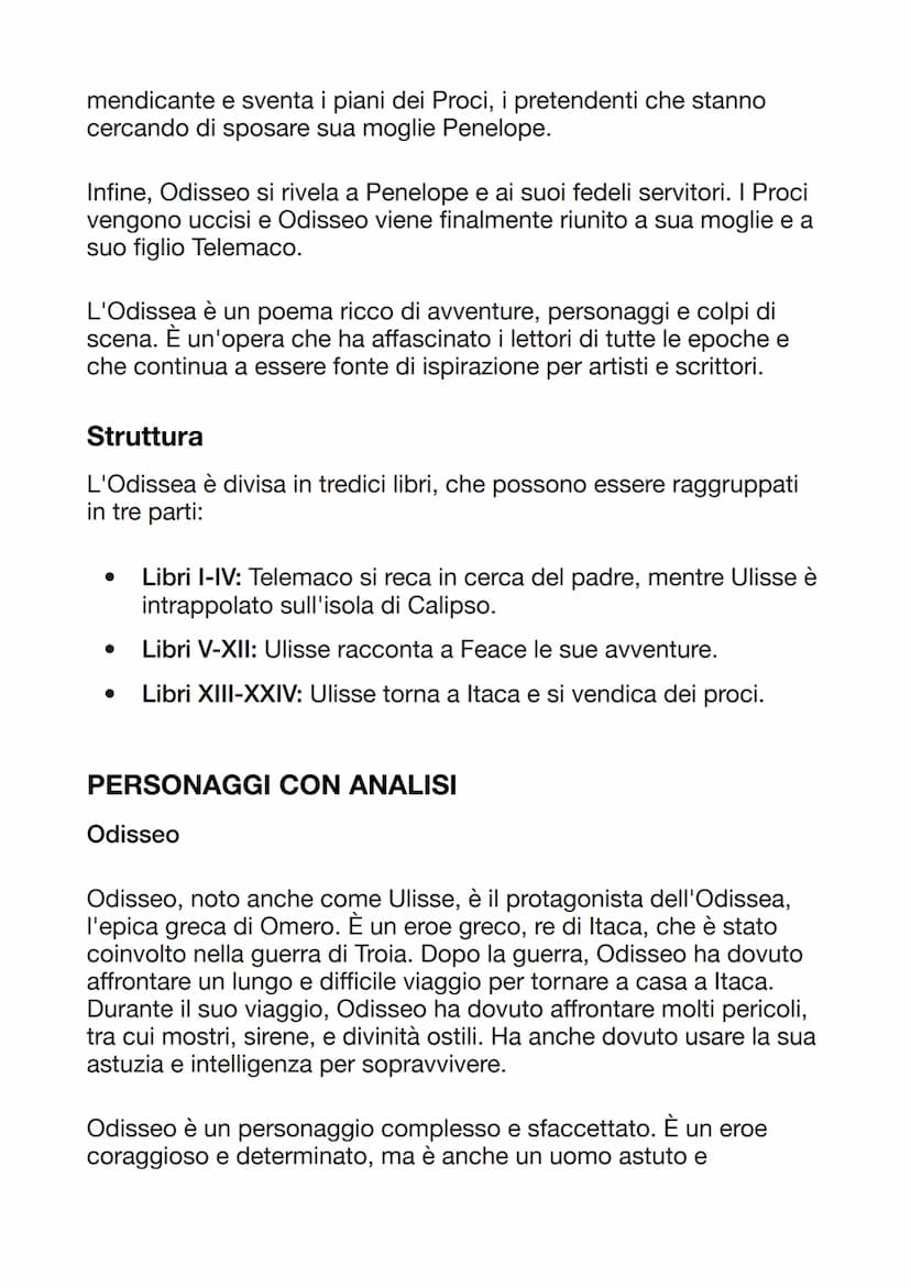 ODISSEA
L'Odissea è un poema epico in 24 libri, attribuito a Omero, che
narra del viaggio di ritorno a Itaca di Odisseo, l'ultimo a tornare 