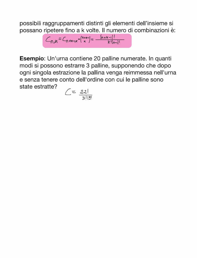 DISPOSIZIONI SEMPLICI
Le disposizioni semplici di n elementi distinti di classe k,
con 0<k<n, sono tutti gruppi di k elementi scelti tra n, 