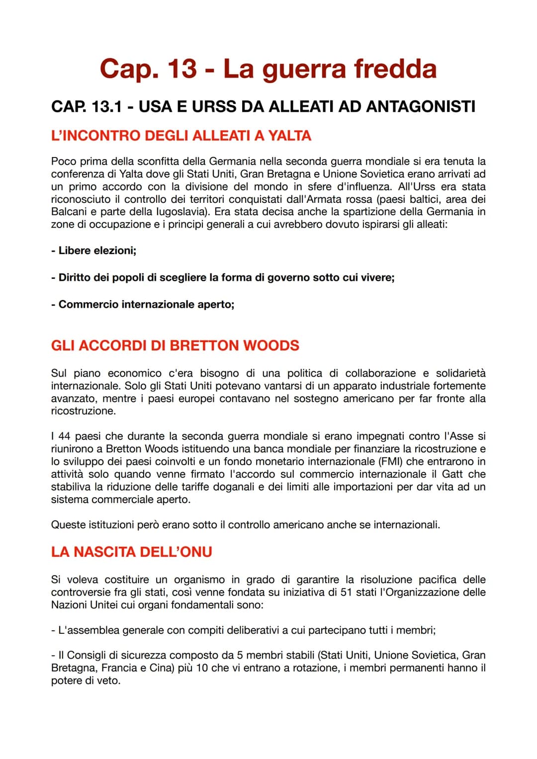 La guerra fredda