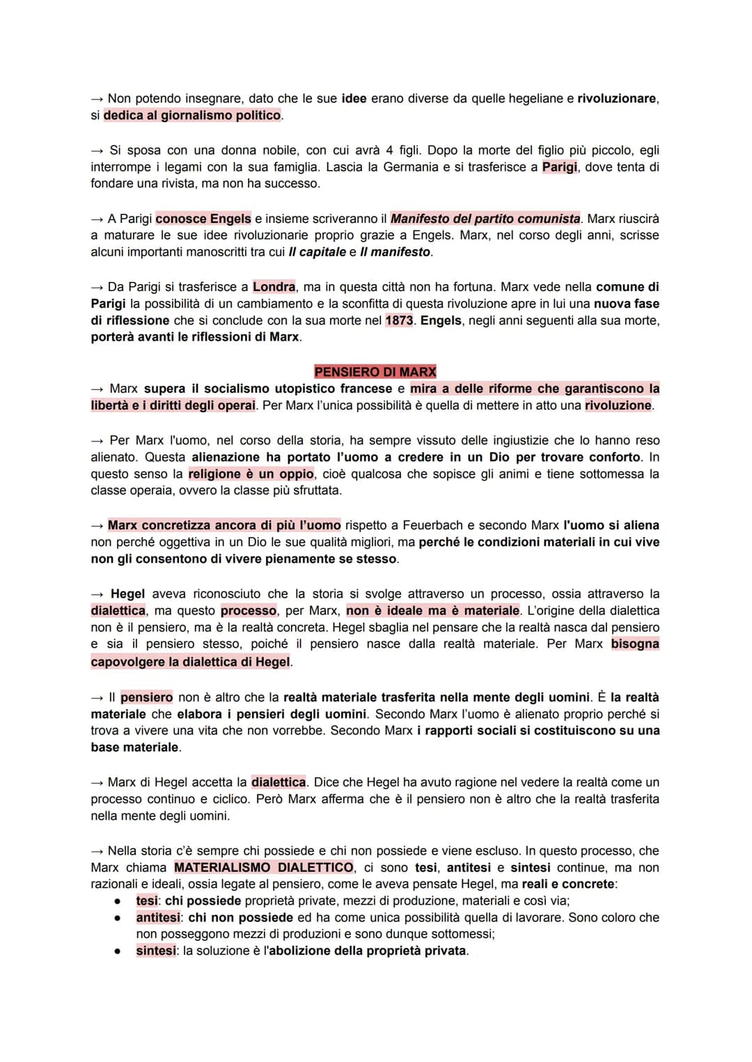FEUERBACH
Dopo la morte di Hegel, spicca la figura di Feuerbach, colui che fa da collegamento con gli
autori della sinistra hegeliana.
Egli 