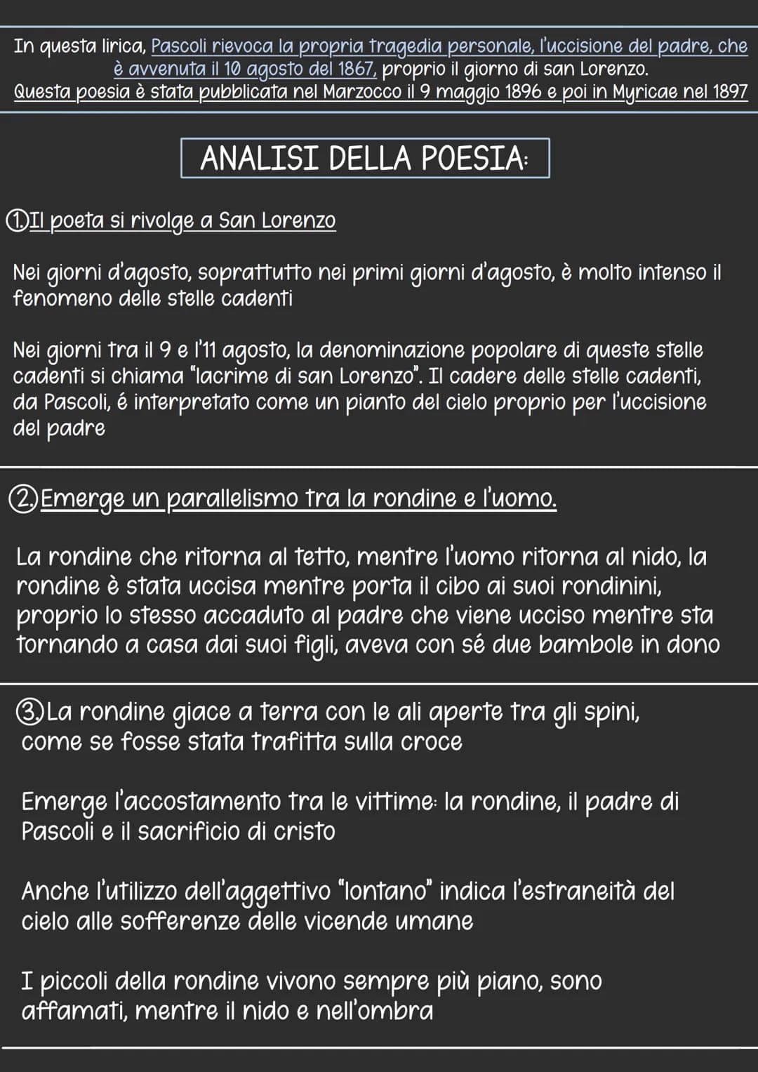 Giovanni Pascoli
< Nasce a San mauro di Romagna nel 1855.
< È il quarto di dieci fratelli e vive per un primo periodo della sua
infanzia pre