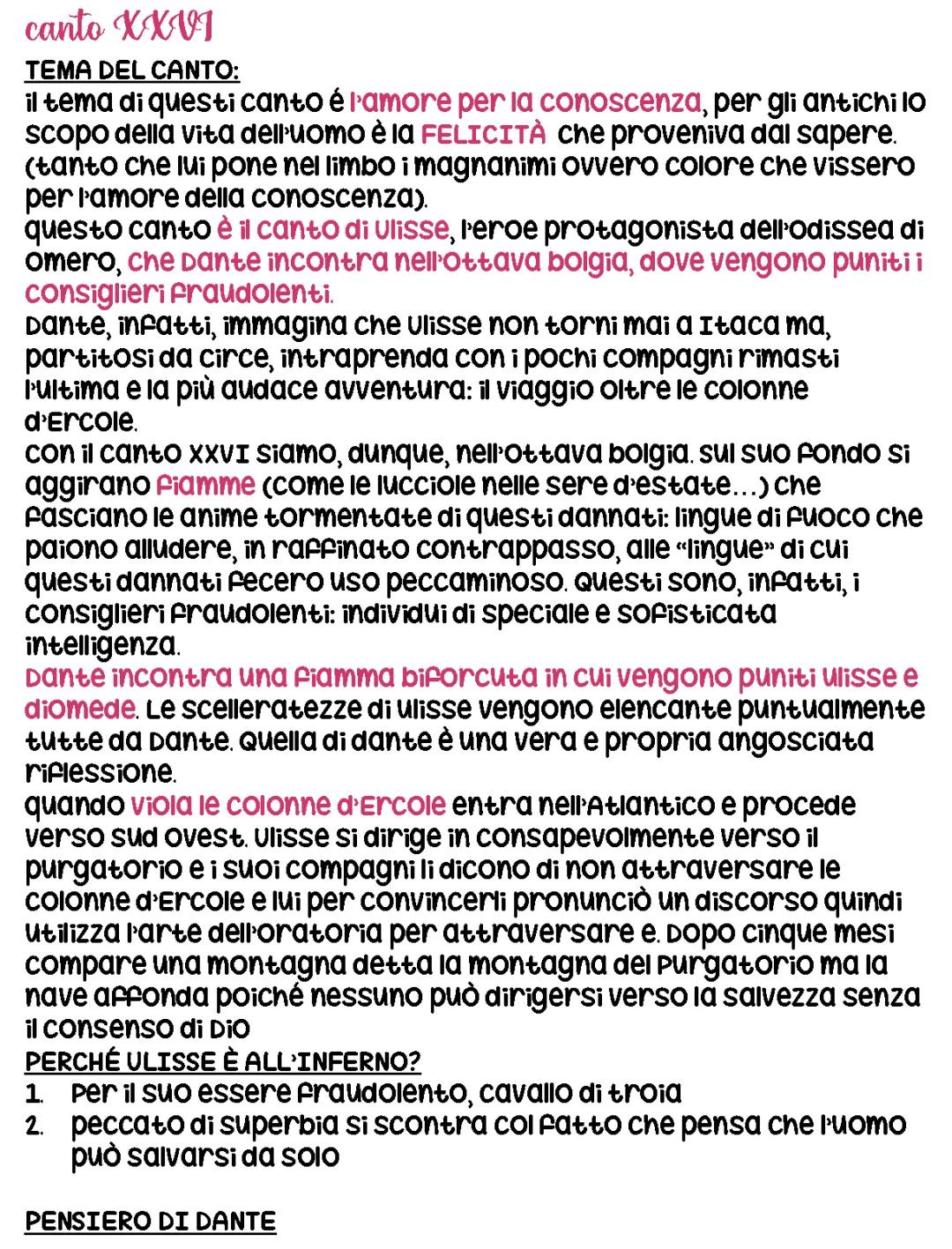 Canto 26 dell'Inferno: Testo, Riassunto e Parafrasi dell'Ulisse nella Divina Commedia