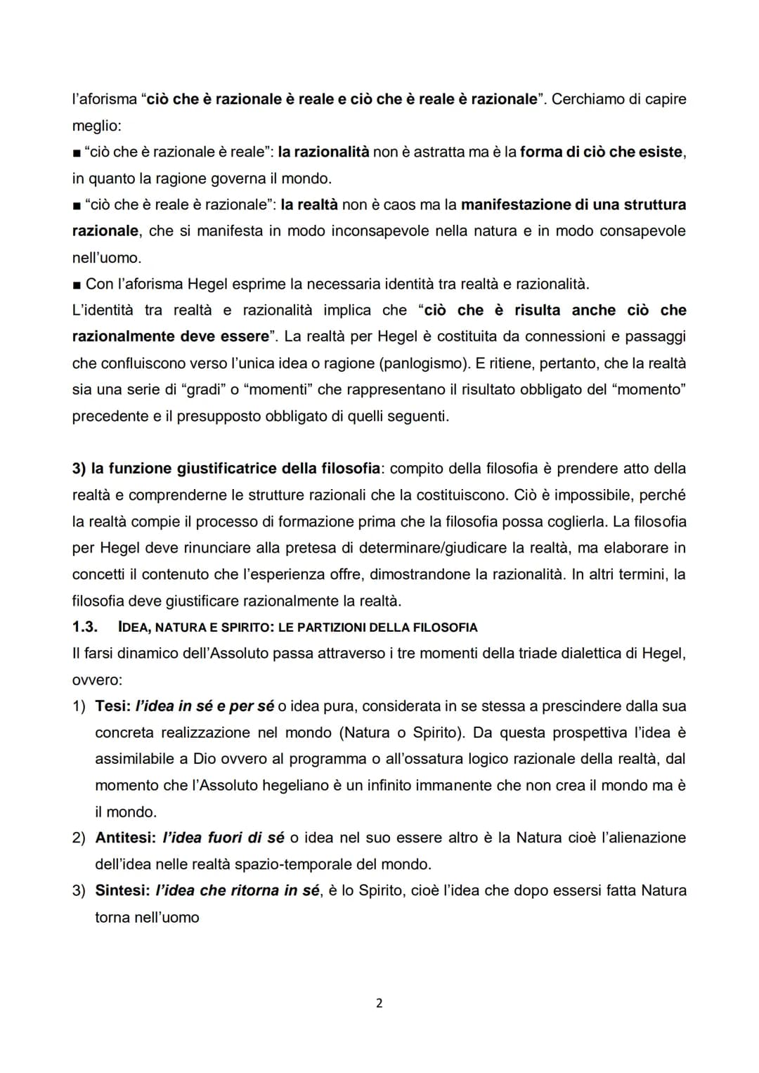 1.1. LE TESI DI FONDO DEL SISTEMA HEGELIANO
Le tesi di fondo del sistema hegeliano sono tre:
FRIEDRICH HEGEL
1) risoluzione del finito nell'