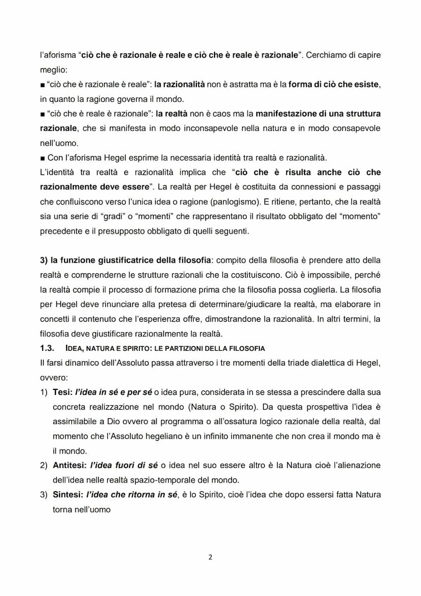 1.1. LE TESI DI FONDO DEL SISTEMA HEGELIANO
Le tesi di fondo del sistema hegeliano sono tre:
FRIEDRICH HEGEL
1) risoluzione del finito nell'