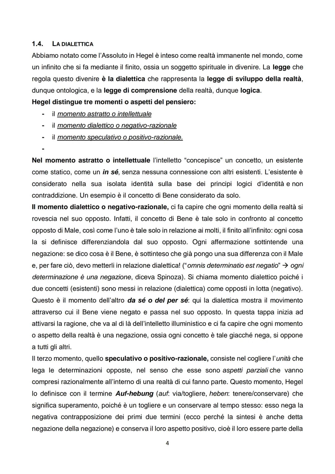 1.1. LE TESI DI FONDO DEL SISTEMA HEGELIANO
Le tesi di fondo del sistema hegeliano sono tre:
FRIEDRICH HEGEL
1) risoluzione del finito nell'