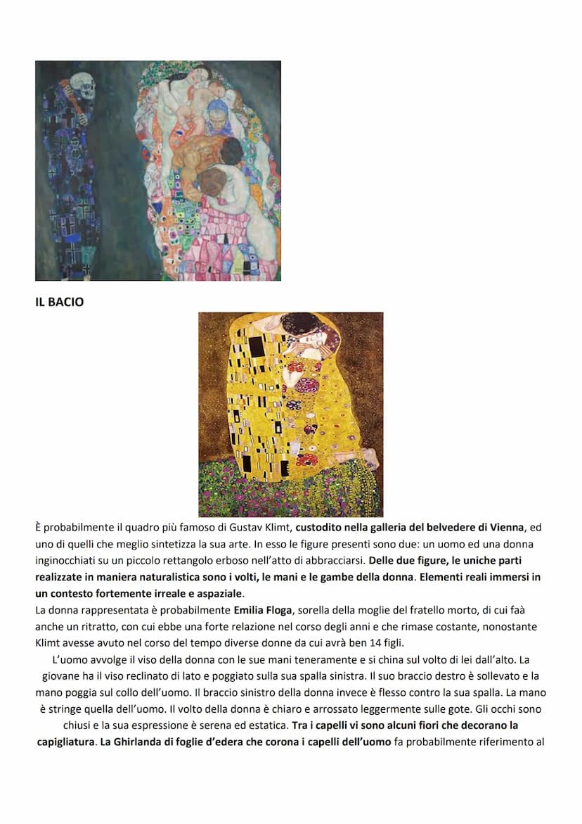 GUSTAV KLIMT
Gustav Klimt nacque in un sobborgo di Vienna nel 1862, ed è considerato uno dei più importanti pittori
austriaci ed uno degli a