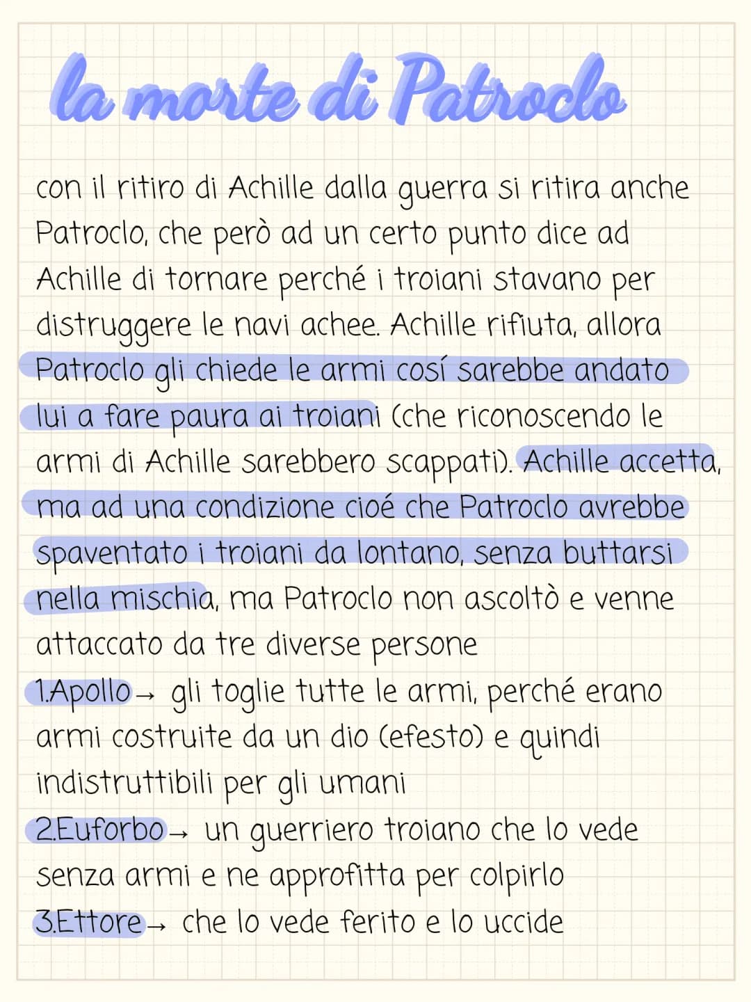 LA MORTE DI PATROCLO