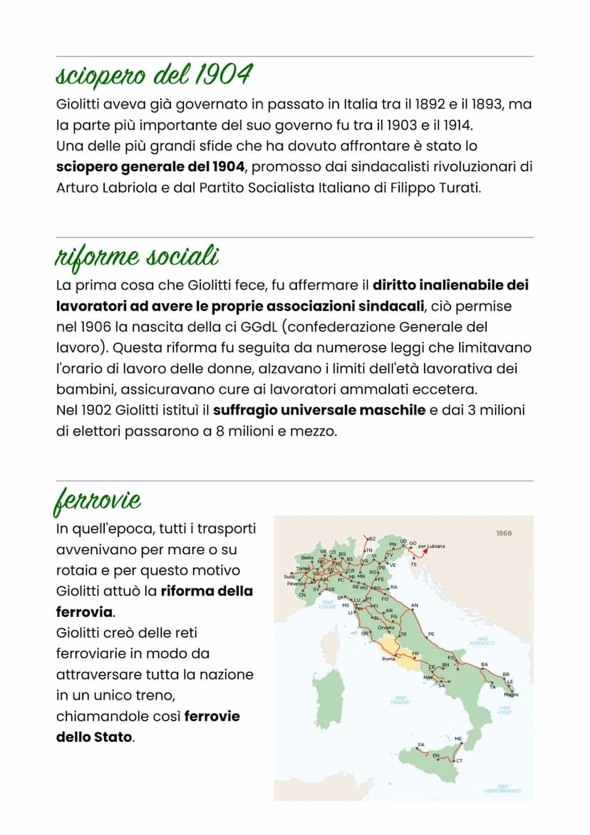 ETÀ
ETA GIOLITTIANA
Per età giolittiana si intende il periodo della storia italiana dal 1903 al
1914, il decennio in cui l'Itlia fu guidata 
