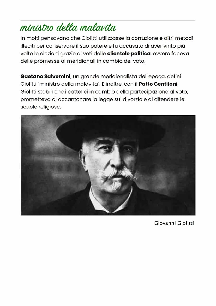 ETÀ
ETA GIOLITTIANA
Per età giolittiana si intende il periodo della storia italiana dal 1903 al
1914, il decennio in cui l'Itlia fu guidata 