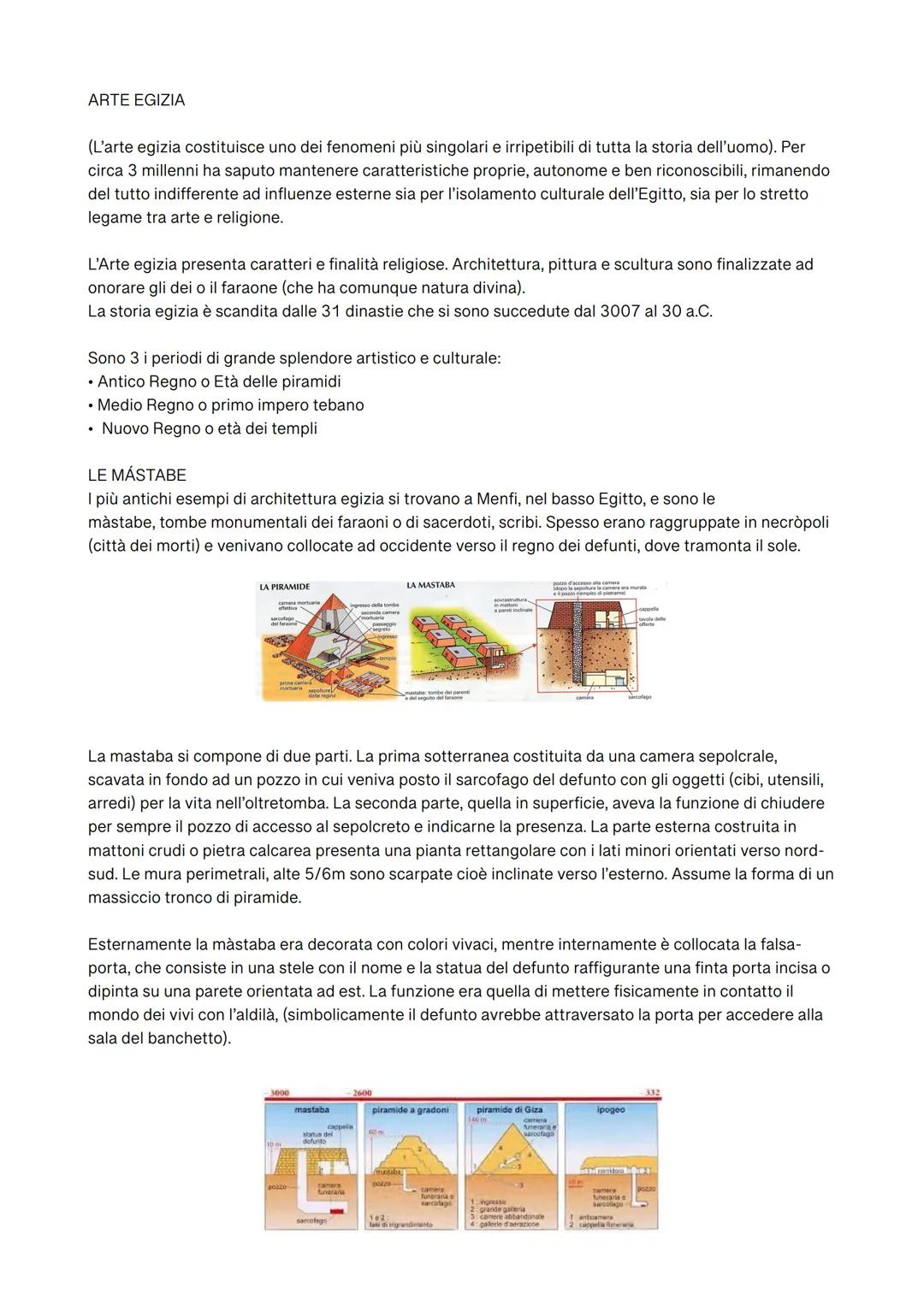 ARTE EGIZIA
(L'arte egizia costituisce uno dei fenomeni più singolari e irripetibili di tutta la storia dell'uomo). Per
circa 3 millenni ha 