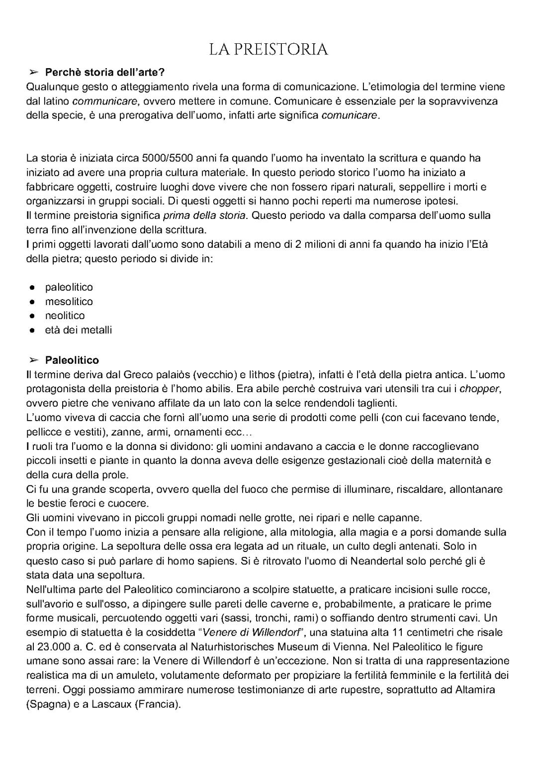 La preistoria