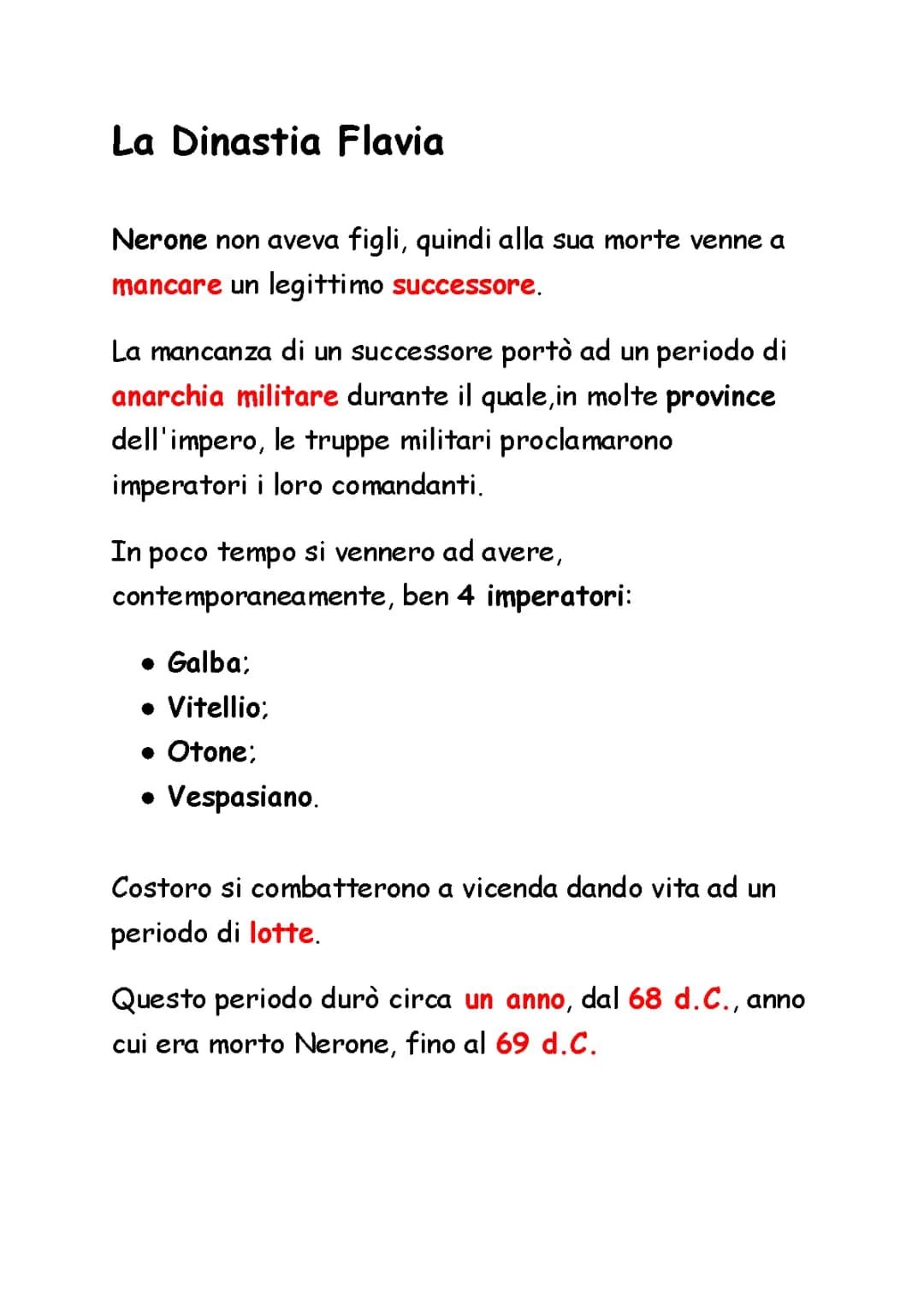 La dinastia Flavia