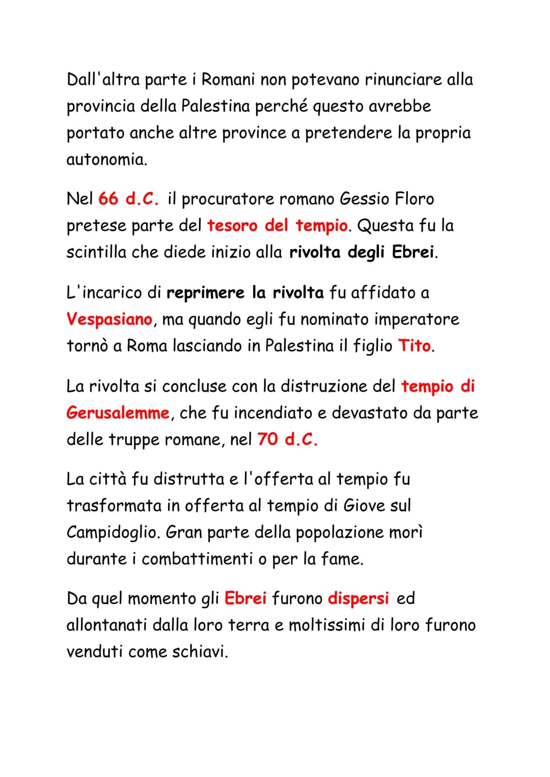 La Dinastia Flavia
Nerone non aveva figli, quindi alla sua morte venne a
mancare un legittimo successore.
La mancanza di un successore portò