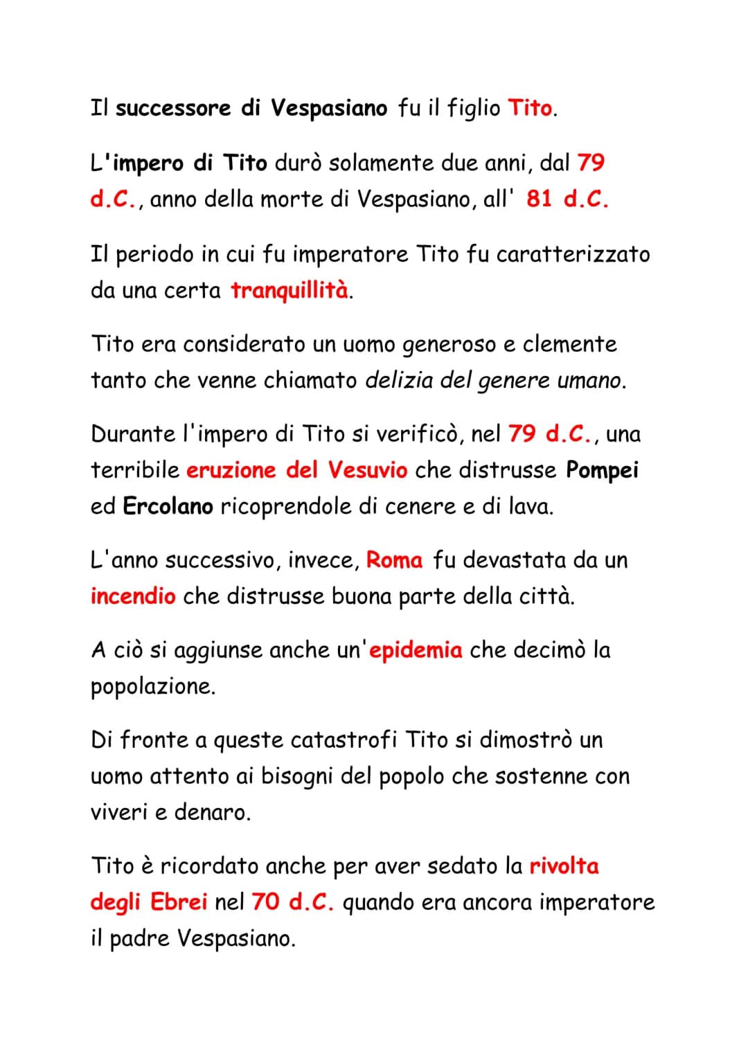 La Dinastia Flavia
Nerone non aveva figli, quindi alla sua morte venne a
mancare un legittimo successore.
La mancanza di un successore portò