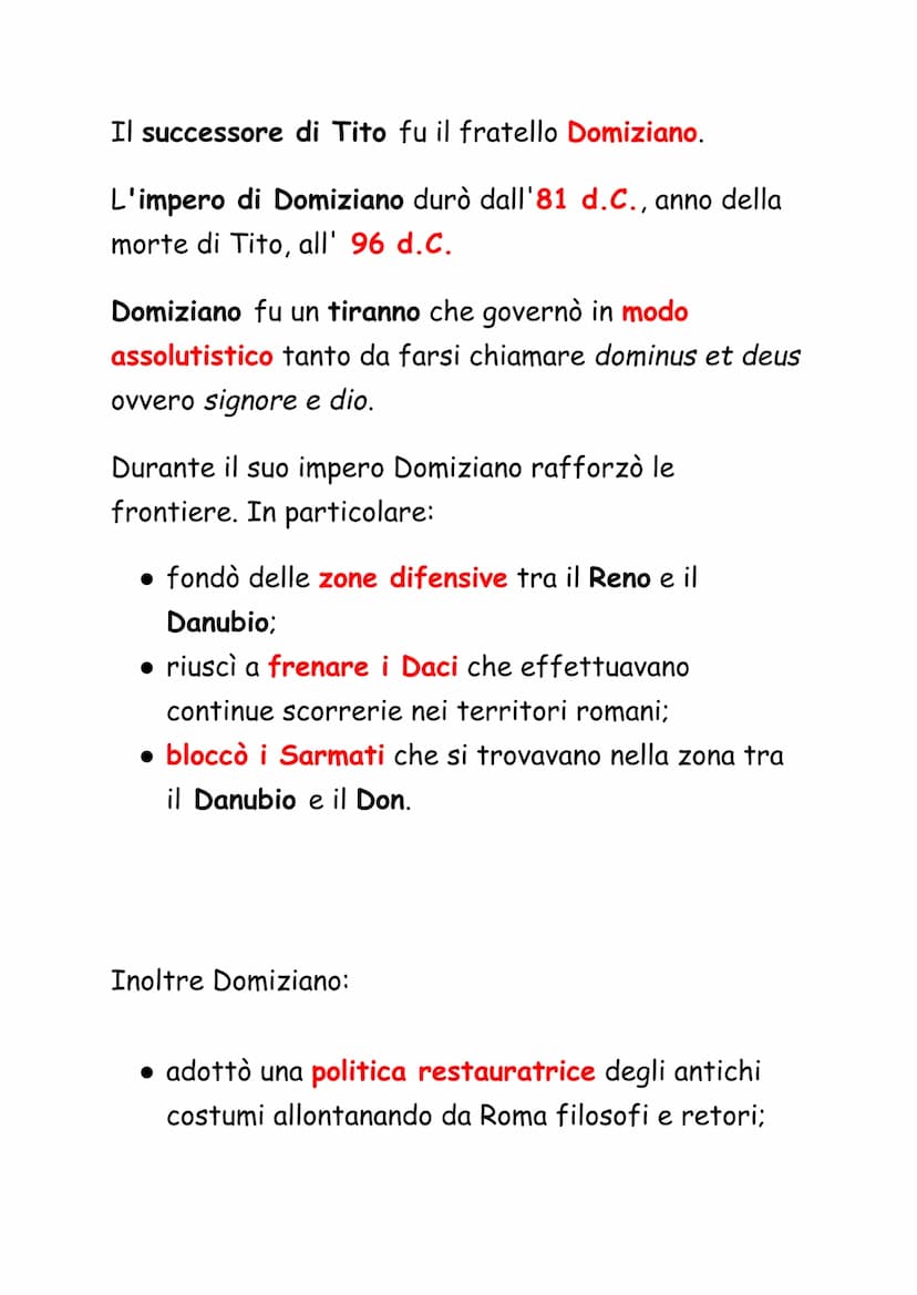 La Dinastia Flavia
Nerone non aveva figli, quindi alla sua morte venne a
mancare un legittimo successore.
La mancanza di un successore portò