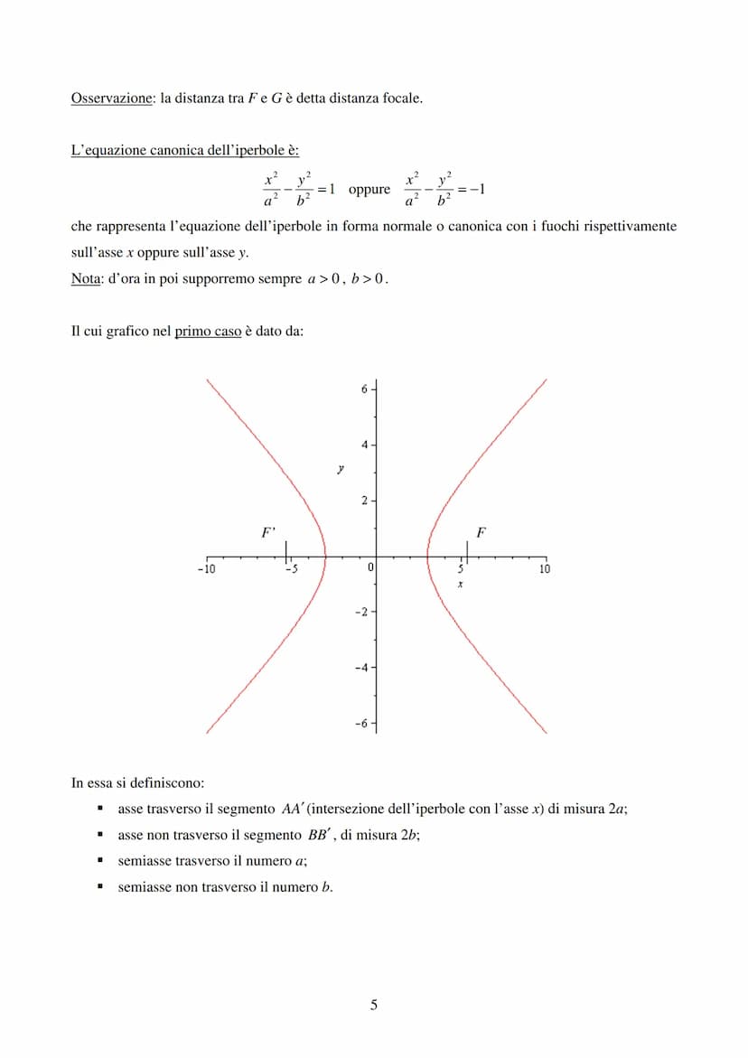 Ellisse ed iperbole
Ellisse
Definizione: si definisce ellisse il luogo geometrico dei punti del piano per i quali è costante la
somma delle 