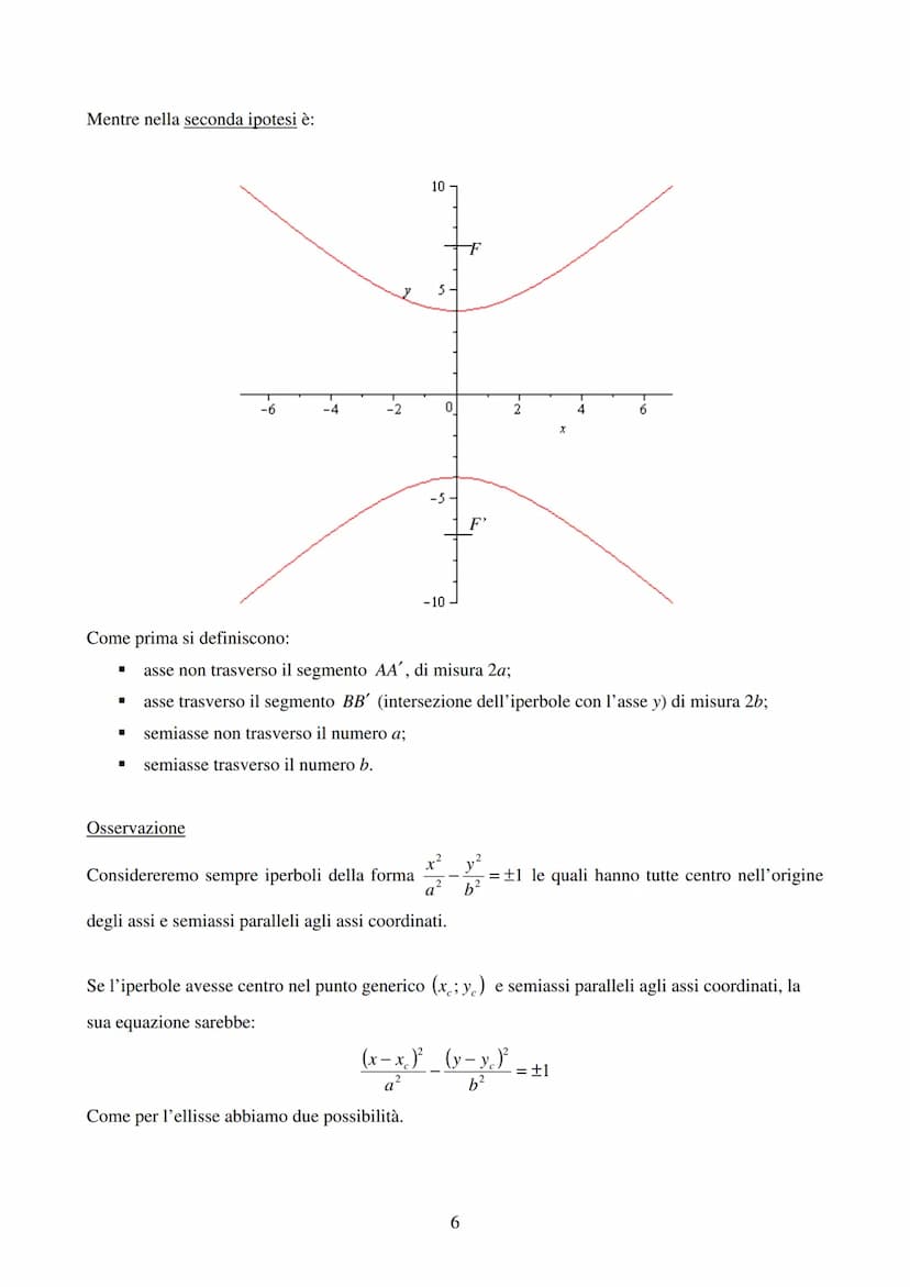 Ellisse ed iperbole
Ellisse
Definizione: si definisce ellisse il luogo geometrico dei punti del piano per i quali è costante la
somma delle 